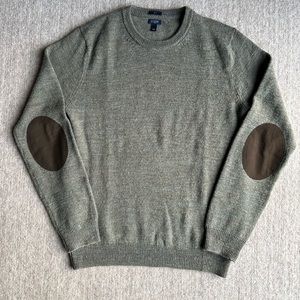 J. Crew Wool Leather Elbow Patch Sweater